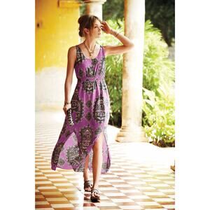 Anthropologie Maeve Annas Silk Maxi Dress, Size XS